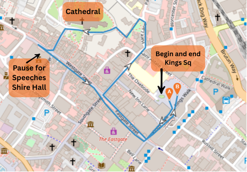 Reclaim the Night planned route